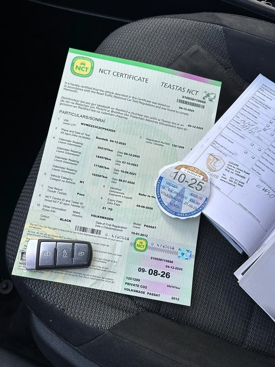 2012 vw passat 1.6tdi diesel with new nct low kms - Image 2