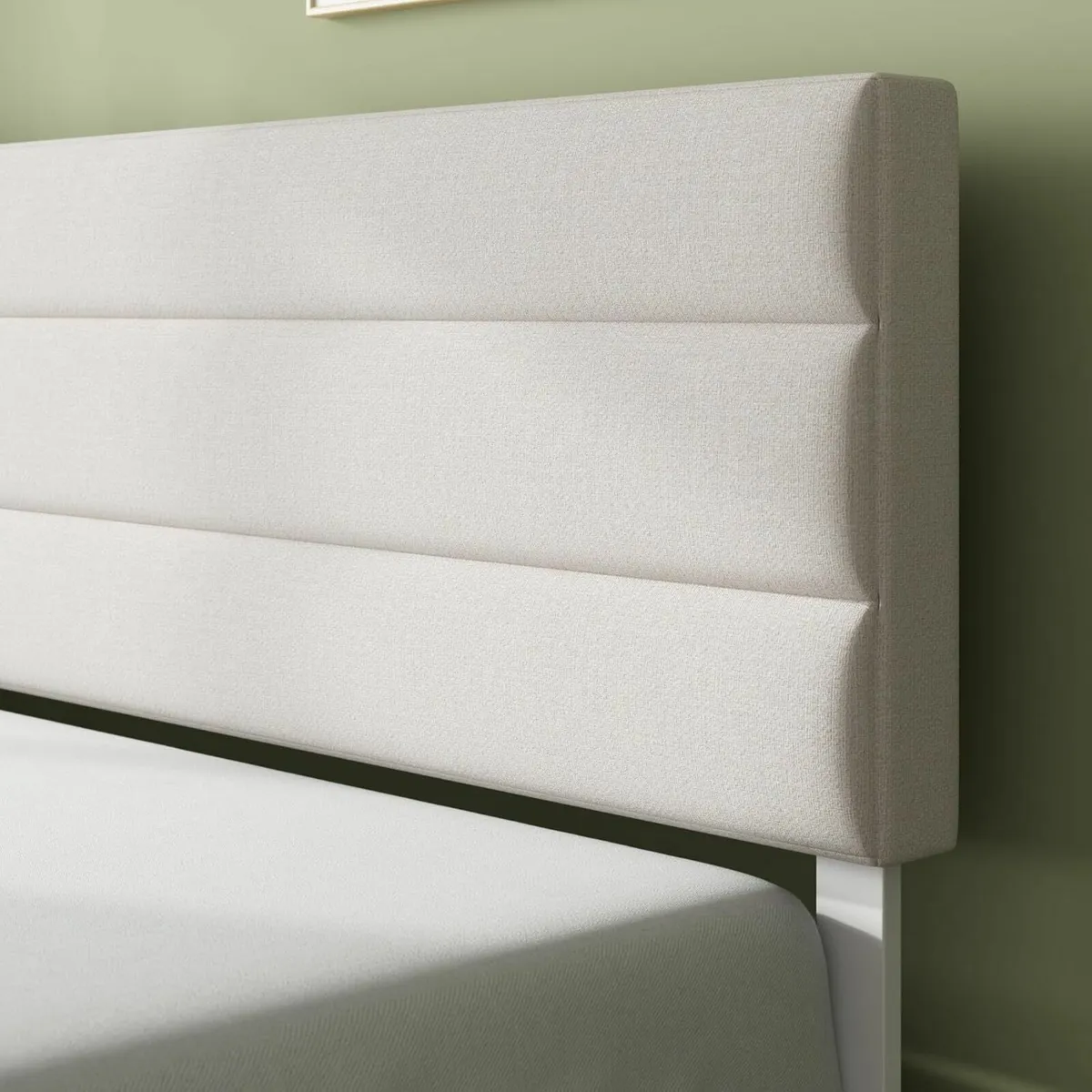 Double Bed Frame Upholstered Headboard 135x190 cm - Image 3