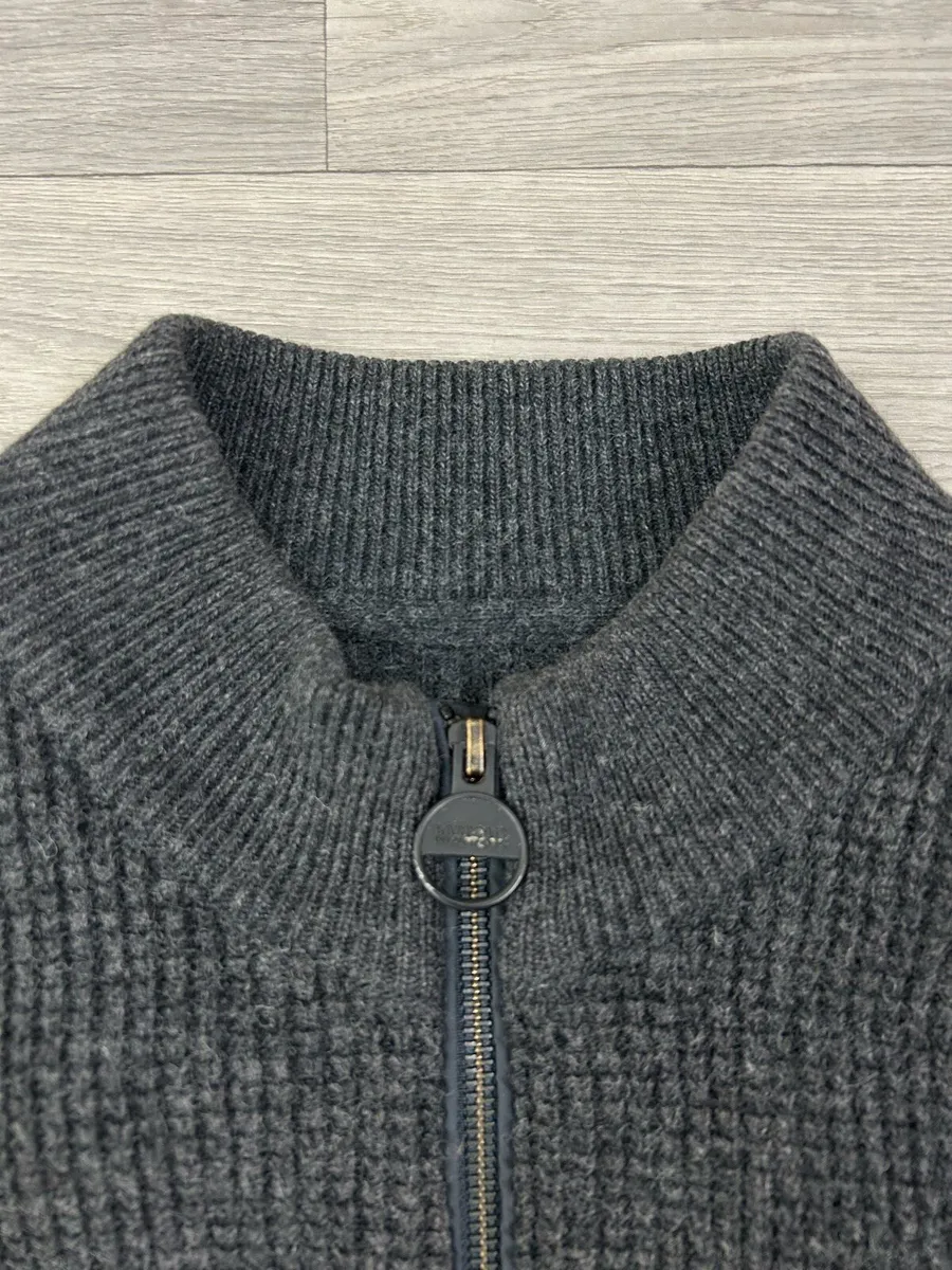 Barbour International Wool Blend Knitted Jacket L - Image 4