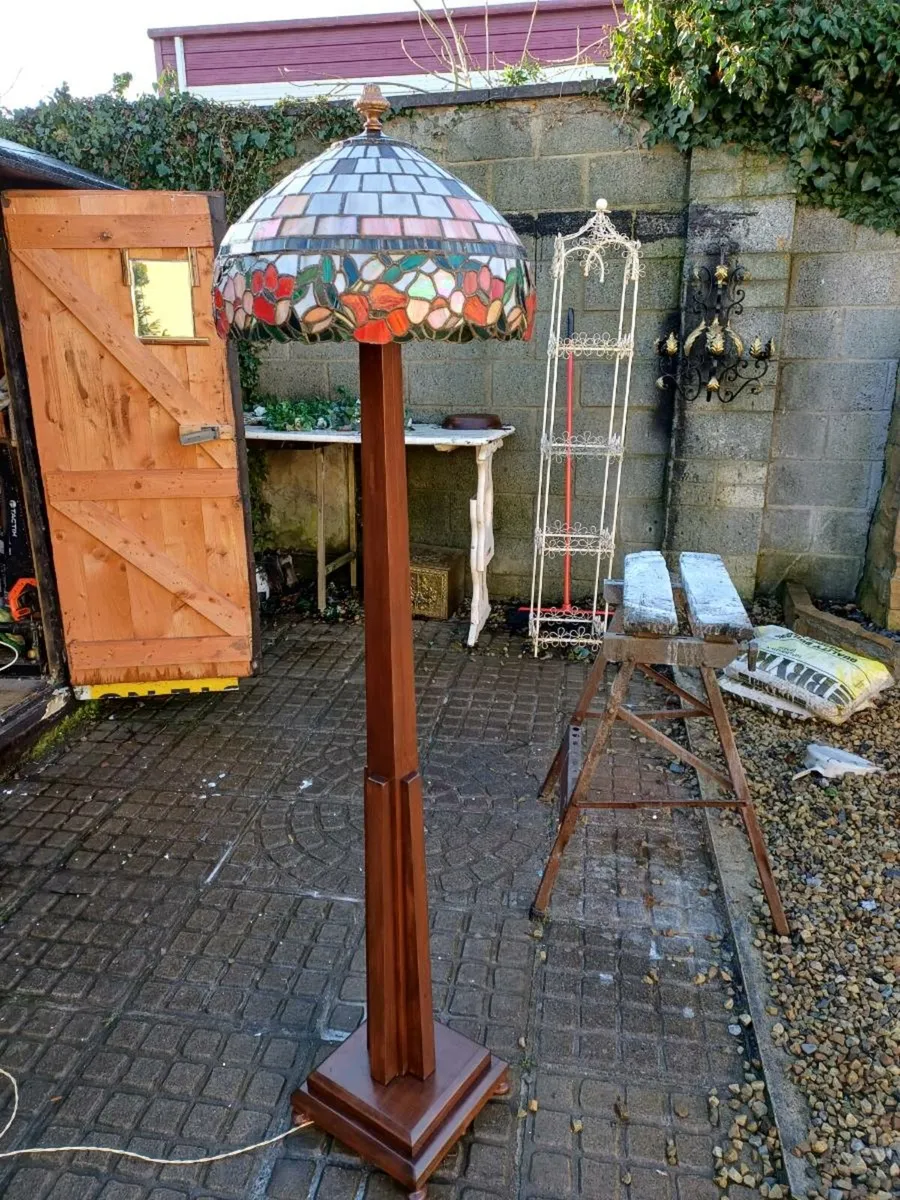 1940/50s Tiffany Style Floor Lamp - Image 3