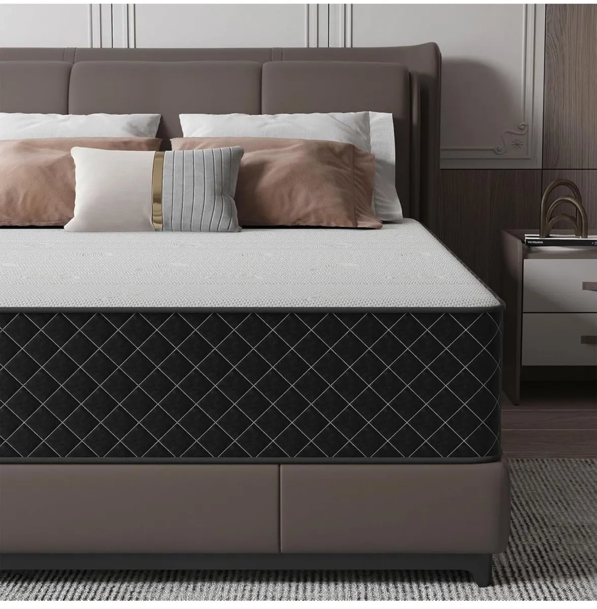 Single Mattress, 10 Inch Hybrid Mattress with Brea - Image 4