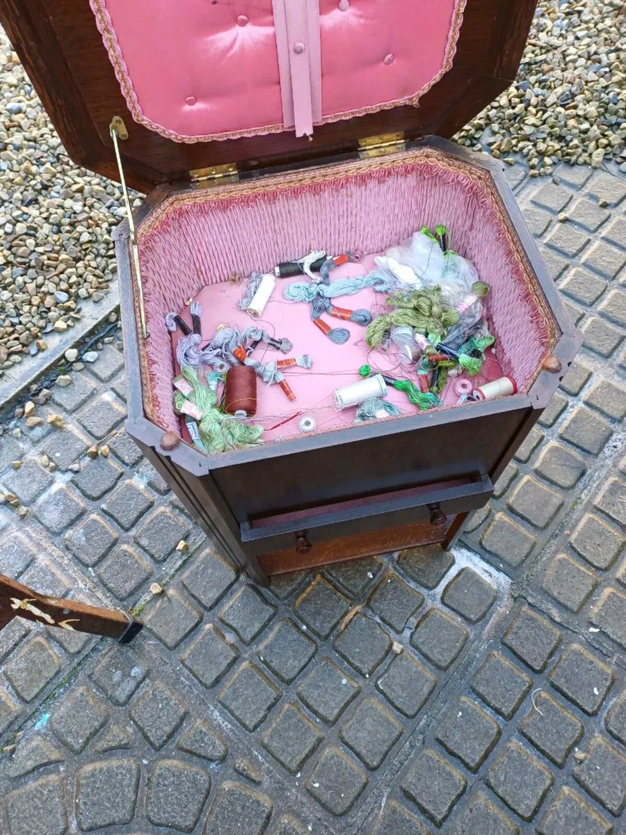 1950s Mahogany Sewing Cabinet - Image 2