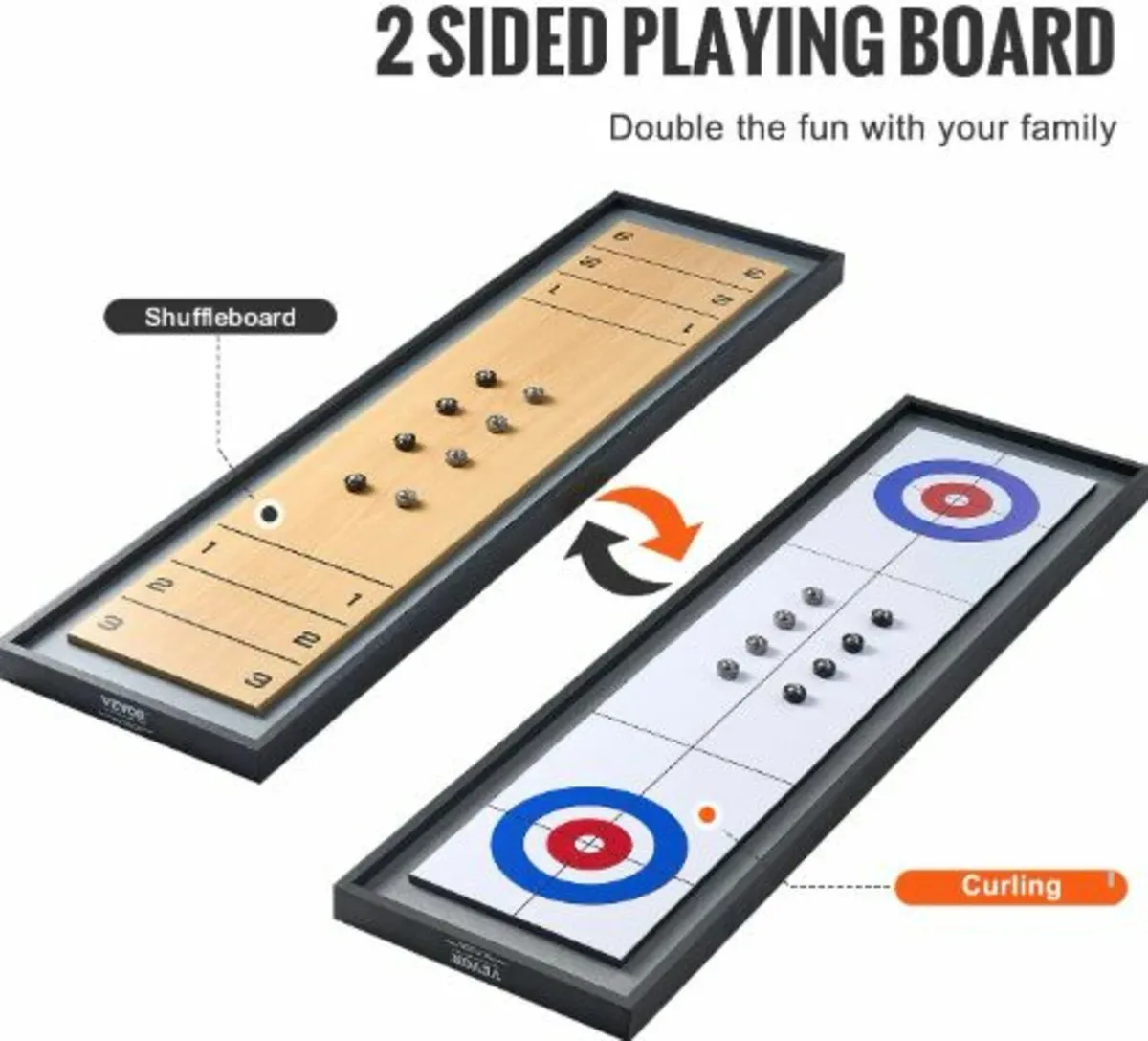 Shuffleboard and Curling 2 in 1 Board Games, 45" - Image 3