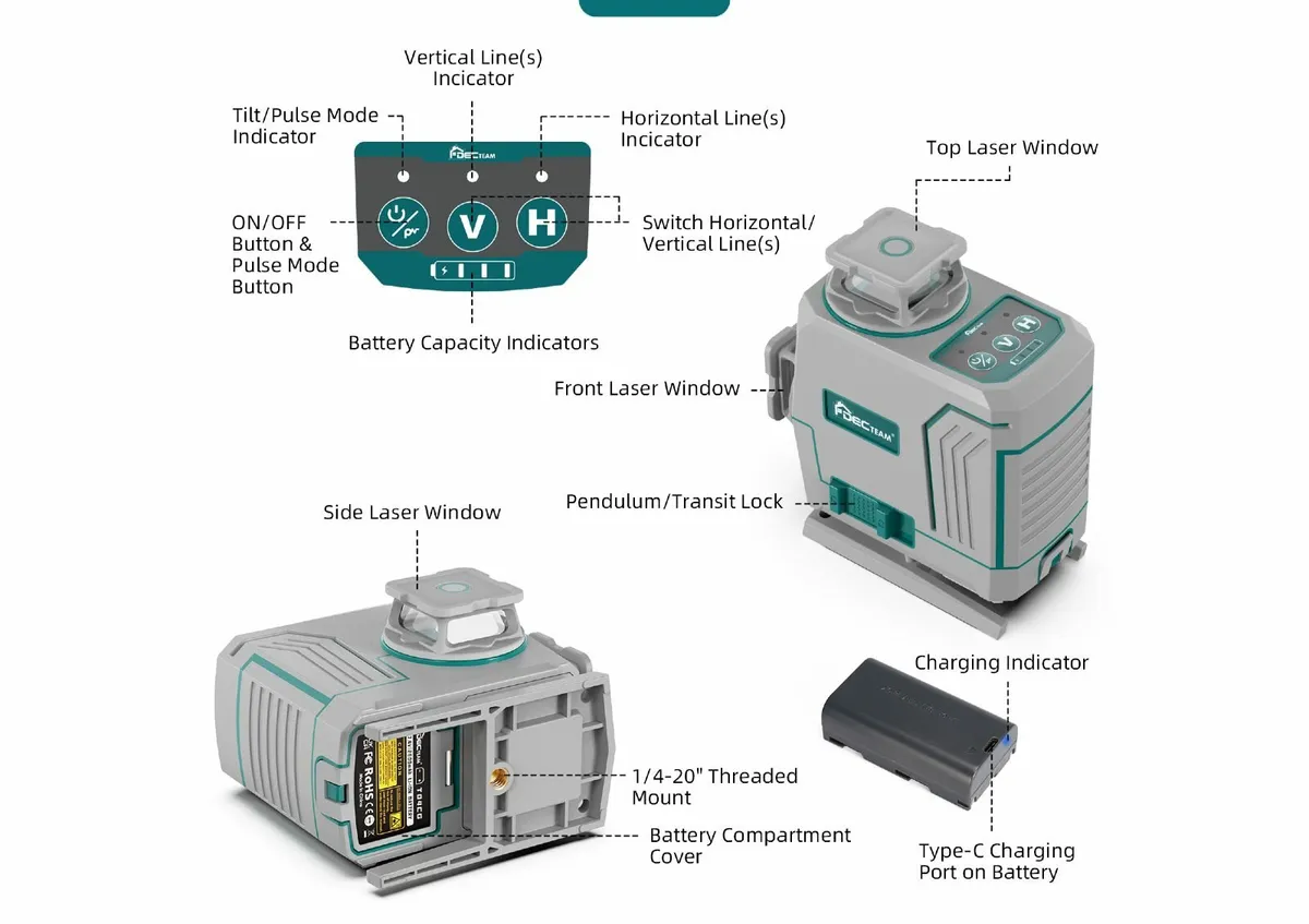 New 4D Green Laser Level 4x360 - Image 1