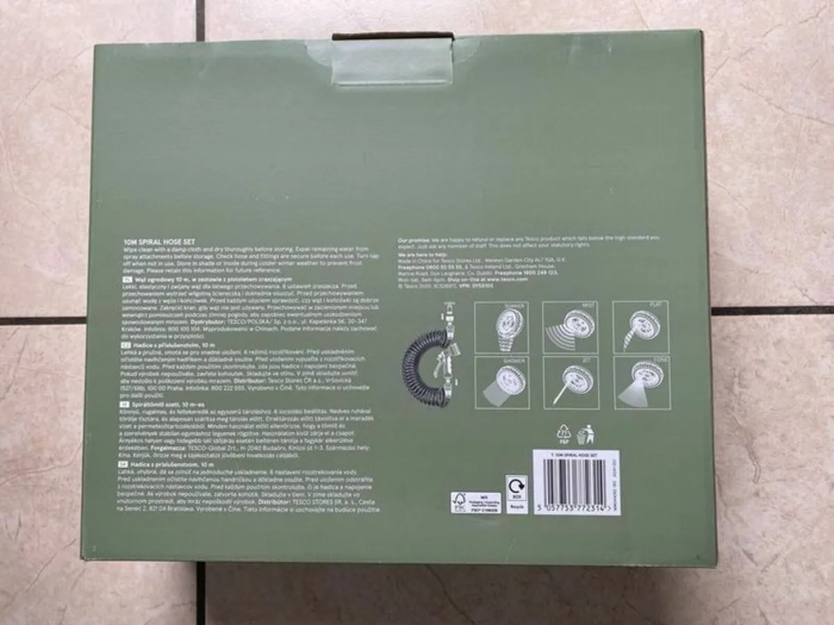 10M Spiral Hose Pipe with Spray Gun & Accessories - Image 3