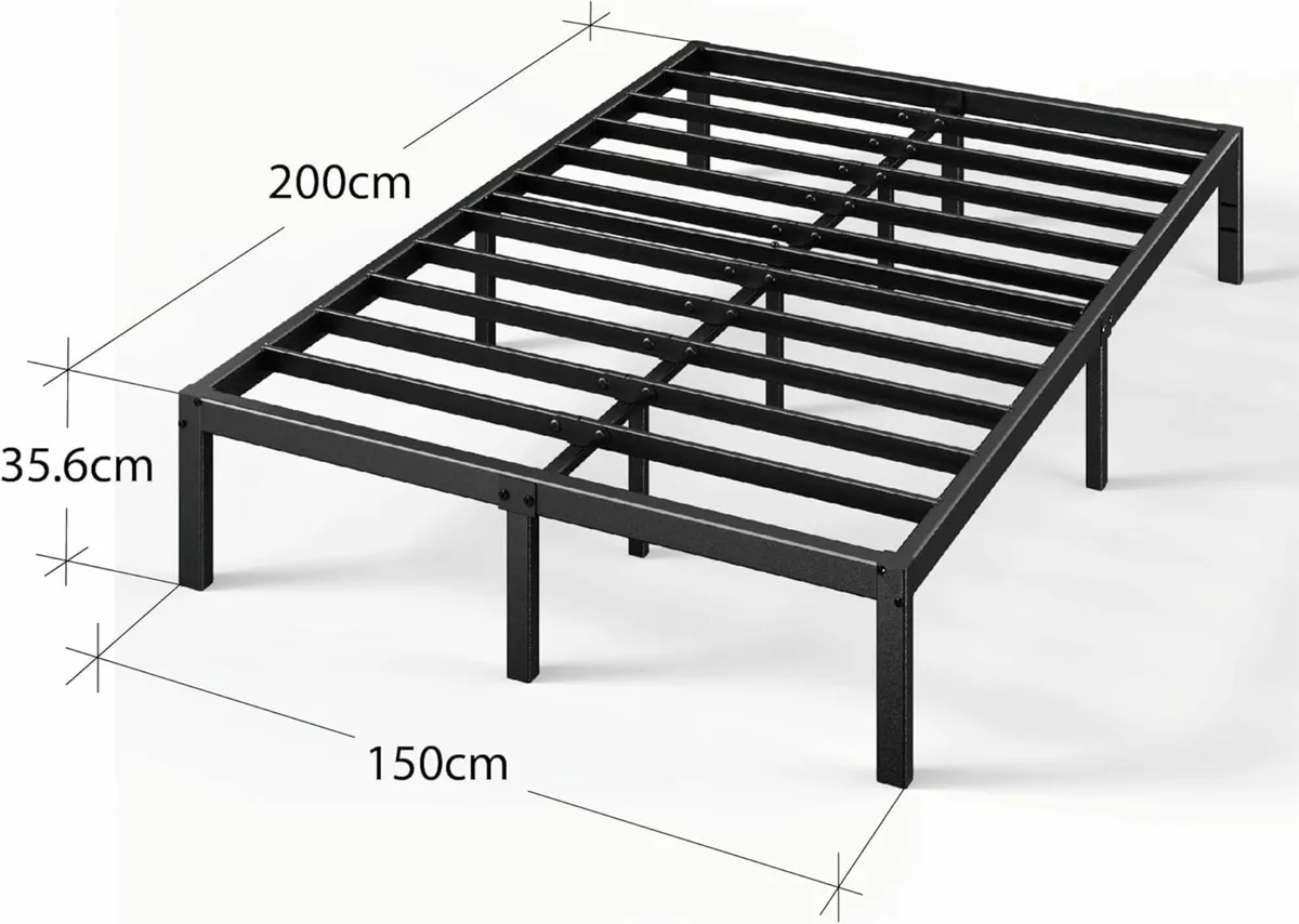 King Size Bed Frame Storage Space 5ft 150x200cm - Image 2