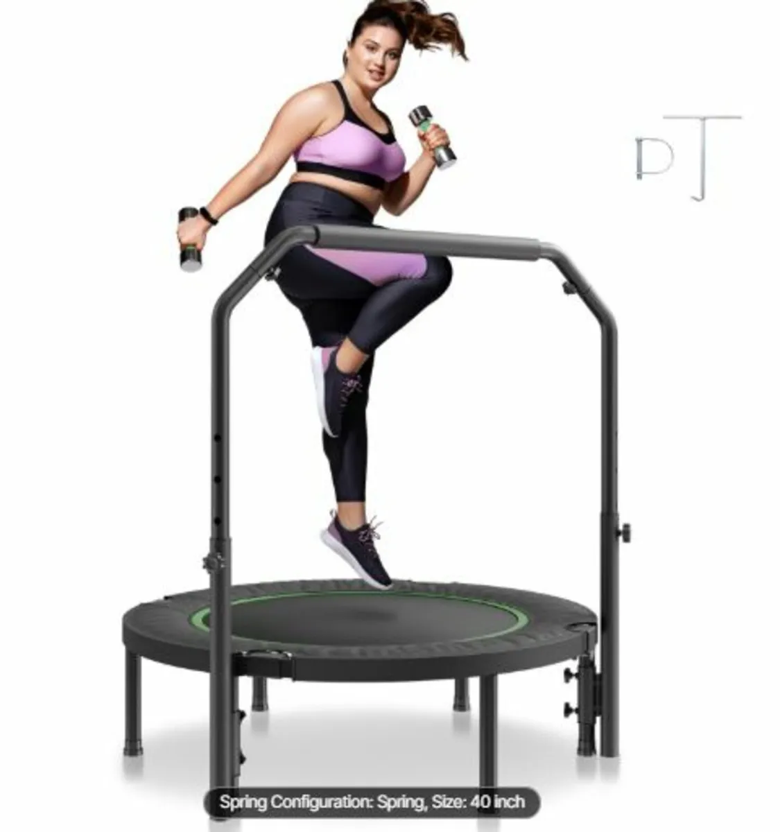 Foldable Mini Trampoline,40 Inch Fitness Rebounder - Image 1