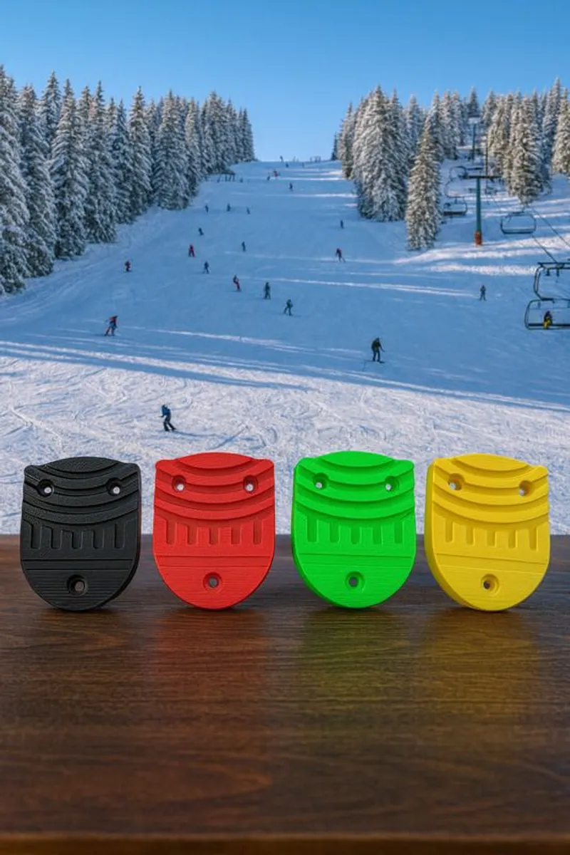 Replacement Ski Boot Soles (Pair) - TPU, 3-Screw, Salomon-Style Fit - Image 1