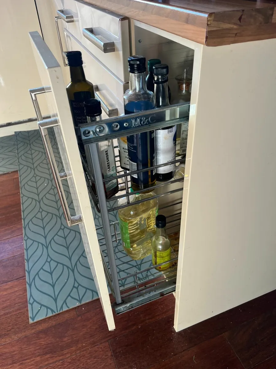 Cream kitchen and utility units for sale - Image 3