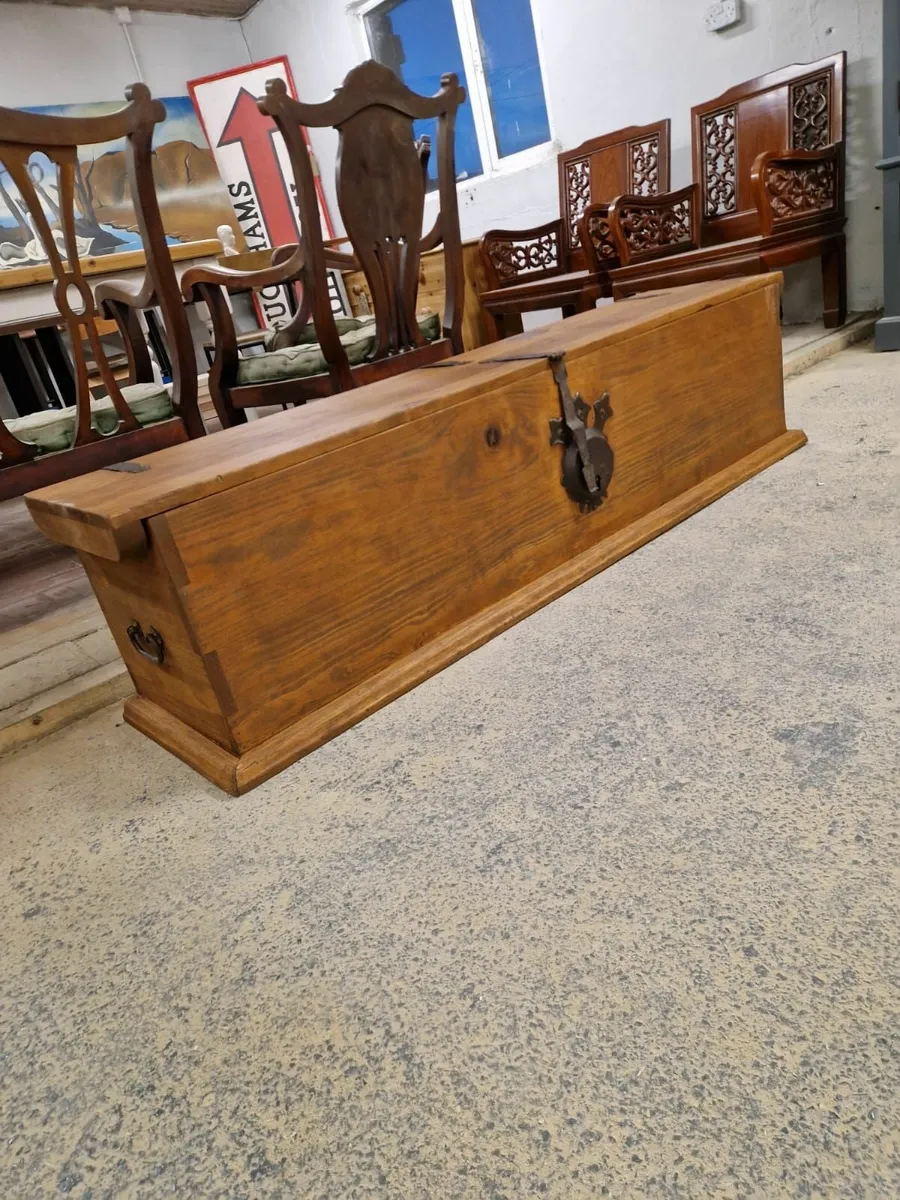 Large vintage rustic pine trunk