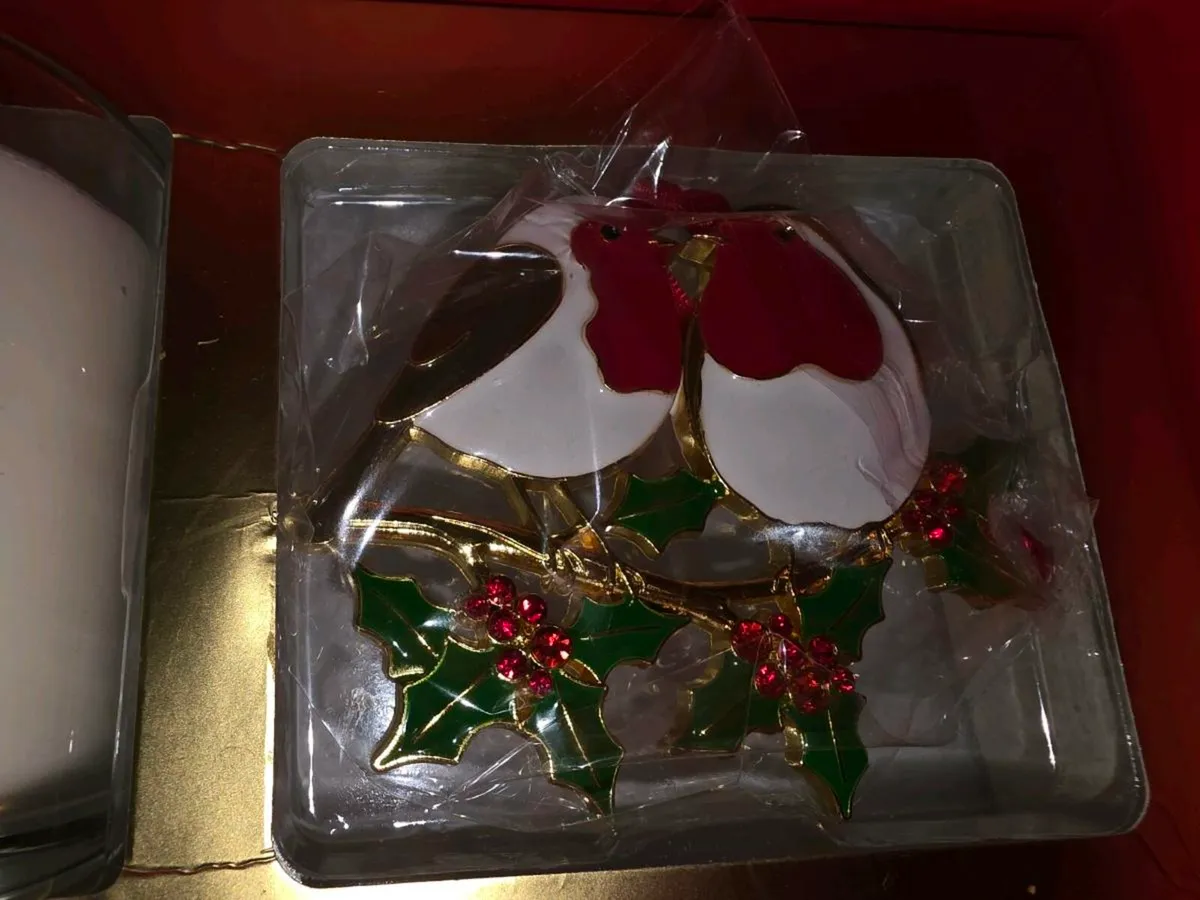 CANDLE & ROBIN DECORATION Set, 150ml SPICE Candle - Image 4