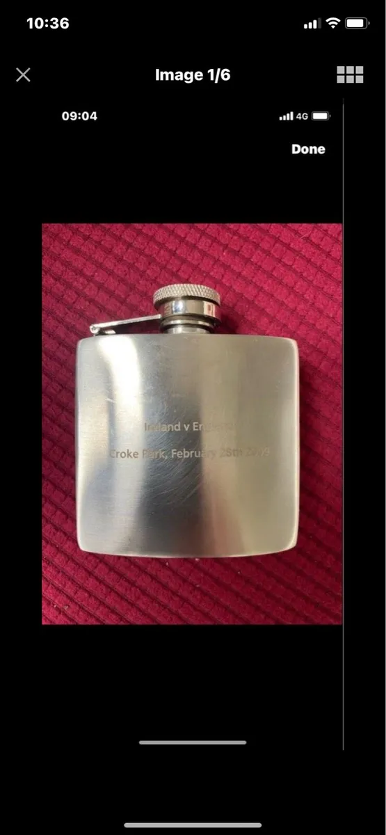 IRL V England Croke Park Hip Flask - Image 1