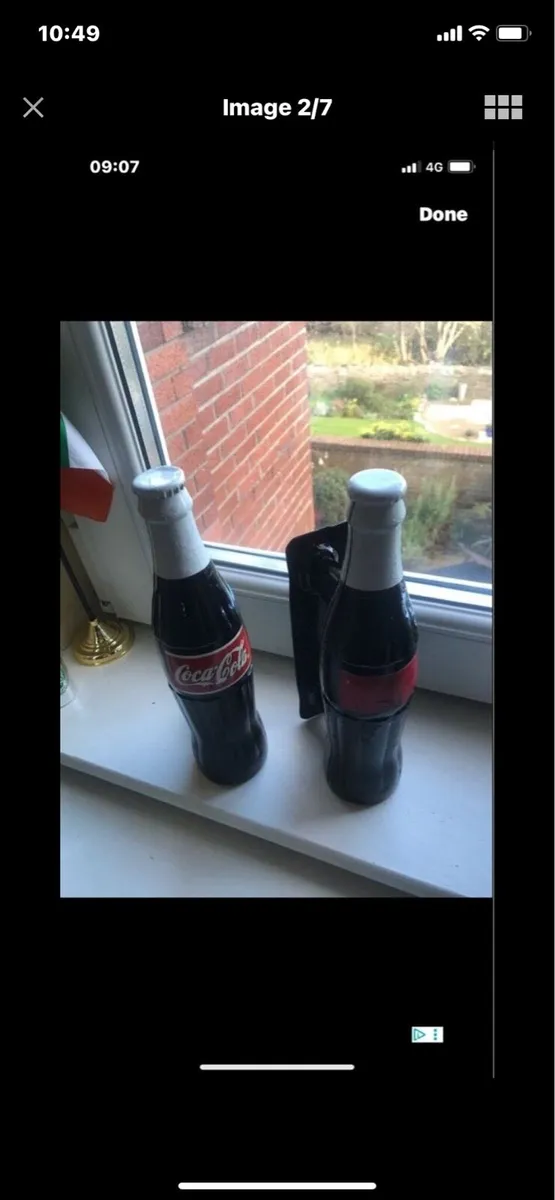 Very Rare Coca Cola  Metal Door Handles - Image 2