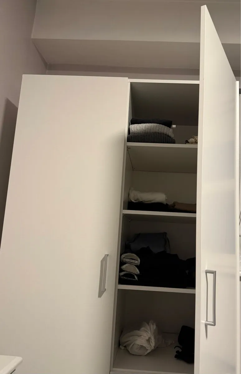 Wardrobe FANDRUP 97x176 2 doors 3 drawers white - Image 3
