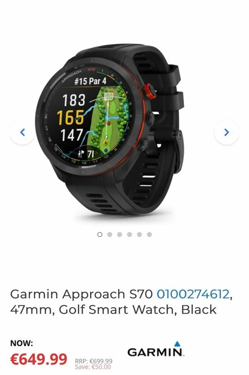 Garmin S70 Approach Golf Watch 47mm - Image 3