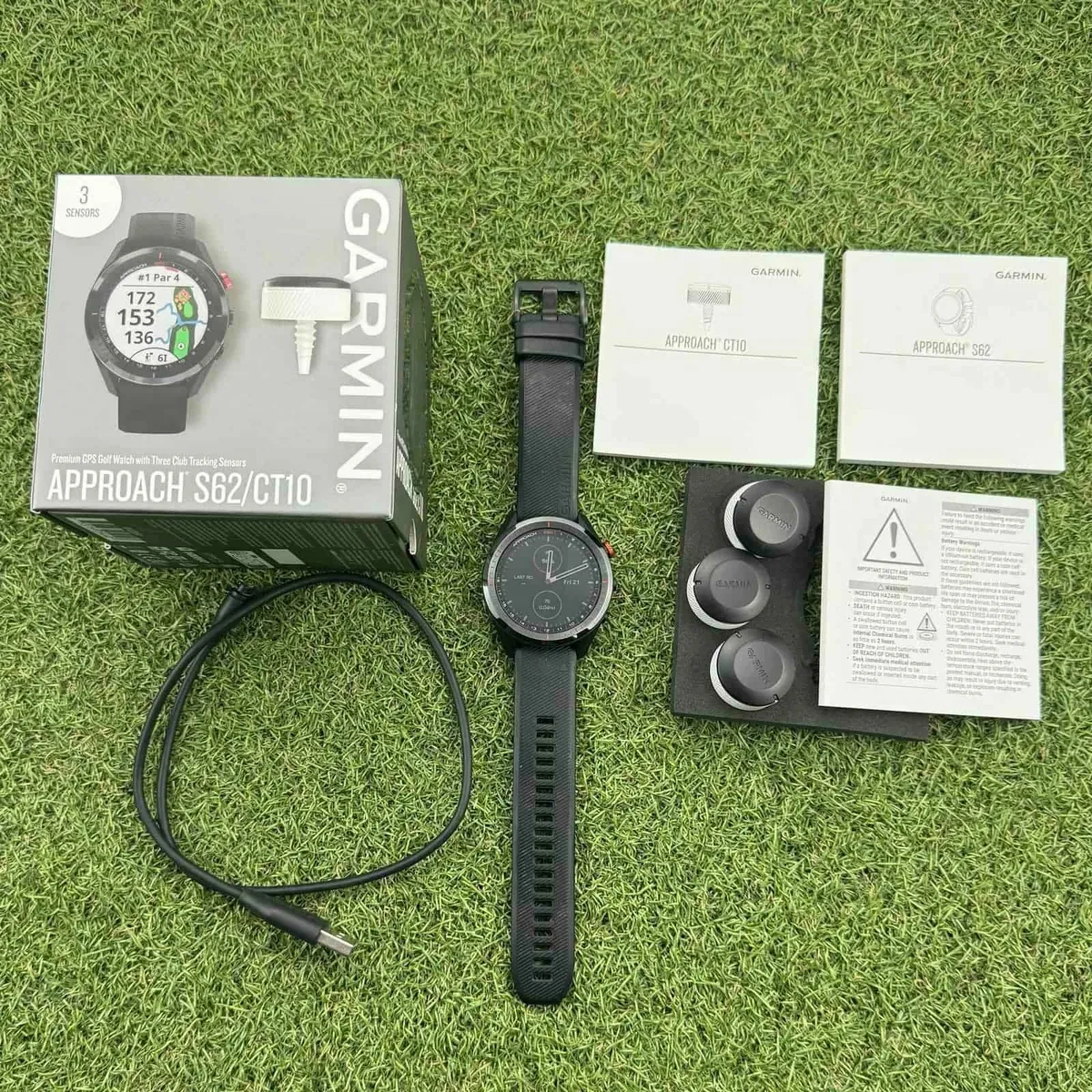 Garmin Approach S62/CT10 GPS Golf Watch – Black - Image 1