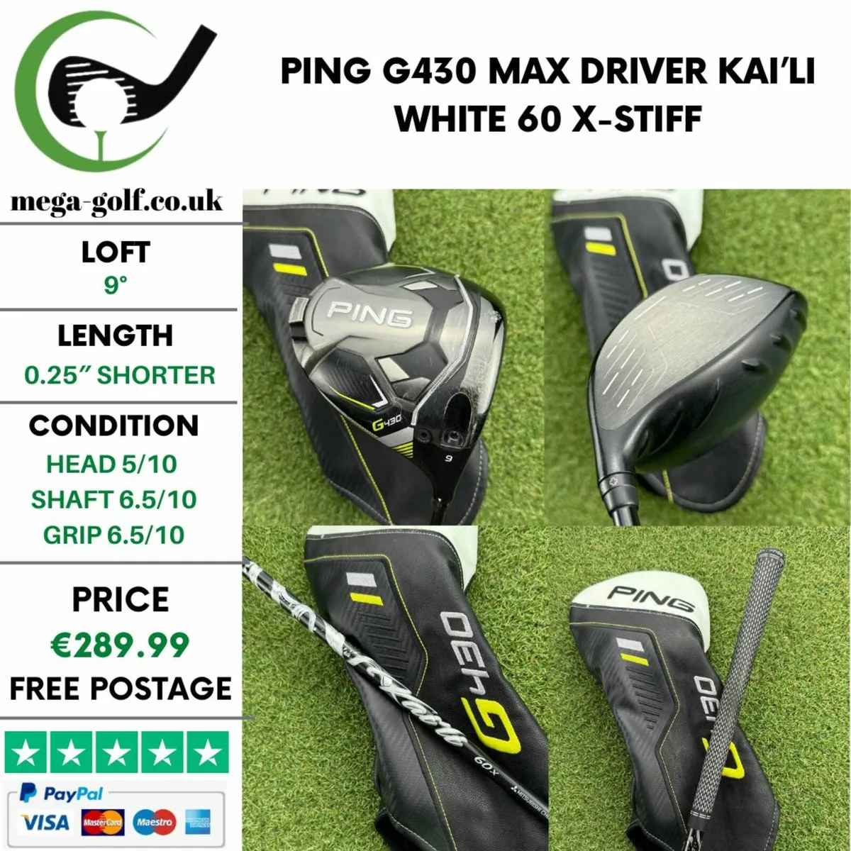 Ping G430 Max Driver / 9° /Kai’li White 60 X-Stiff - Image 1