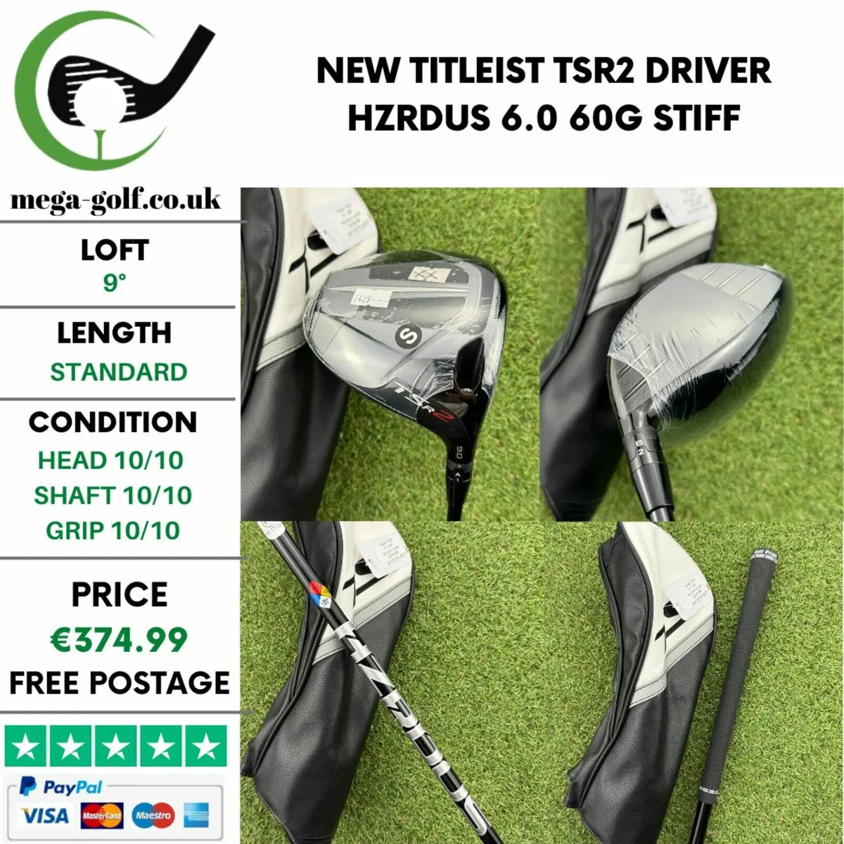 New Titleist TSR2 Driver / 9° / Stiff - Image 1