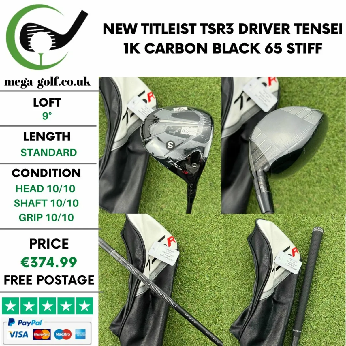 New Titleist TSR3 Driver / 9° / Stiff - Image 1