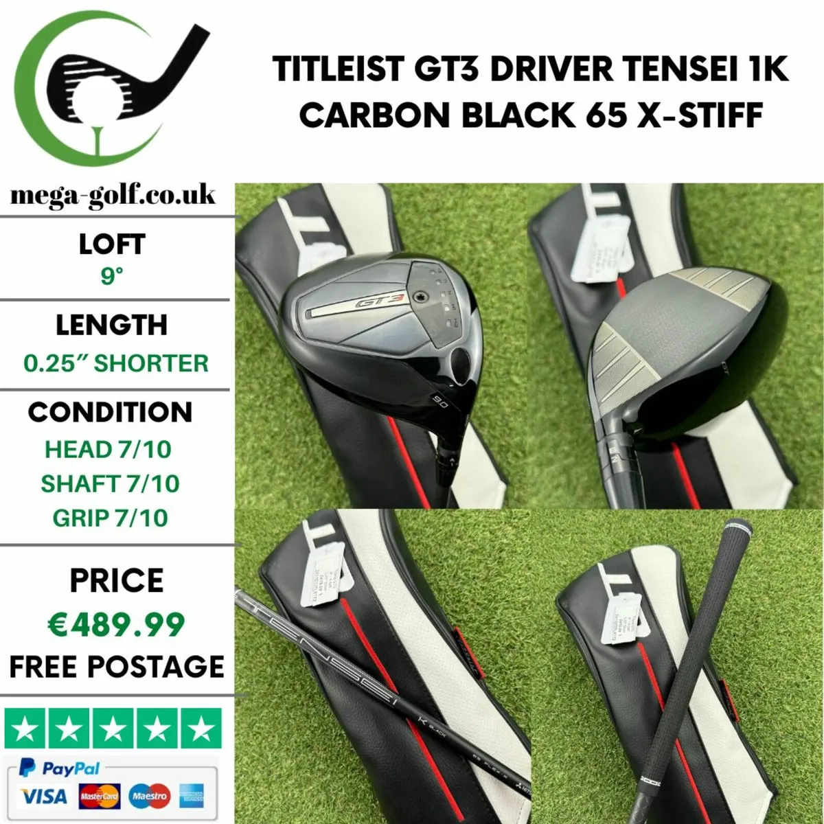 Titleist GT3 Driver / 9° / X-Stiff - Image 1