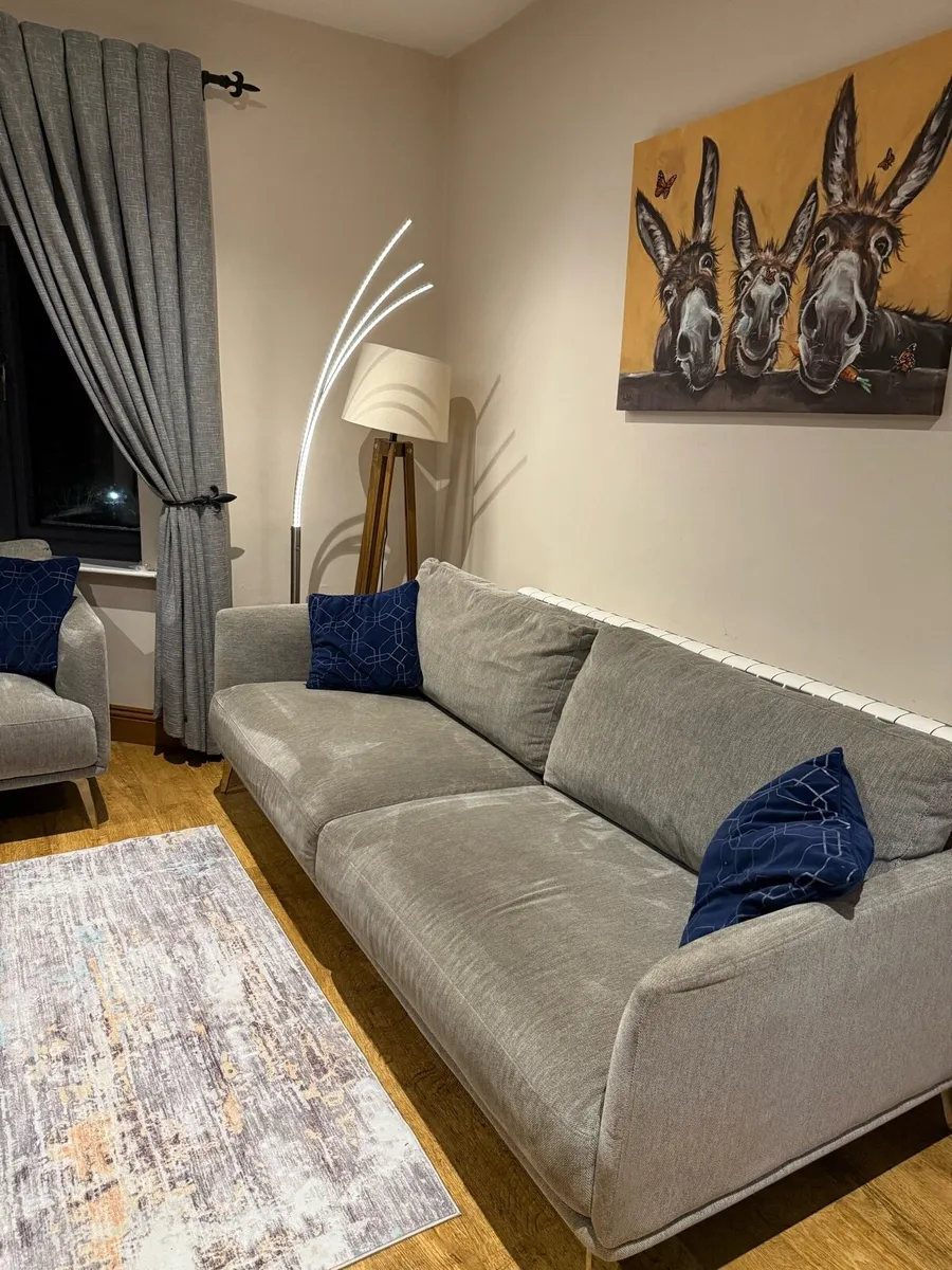 Grey 3+2 Seater couches - Image 3