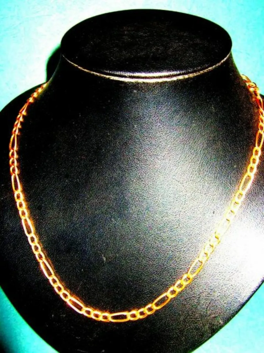 Vintage Hallmarked Figaro Chain 20" - Image 2