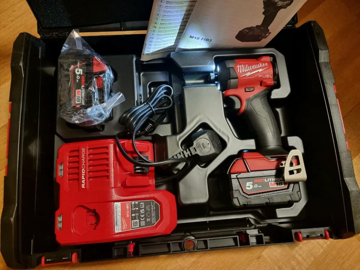 Milwaukee M18FID3 Fuel Gen Impact Driver Kit - Image 1