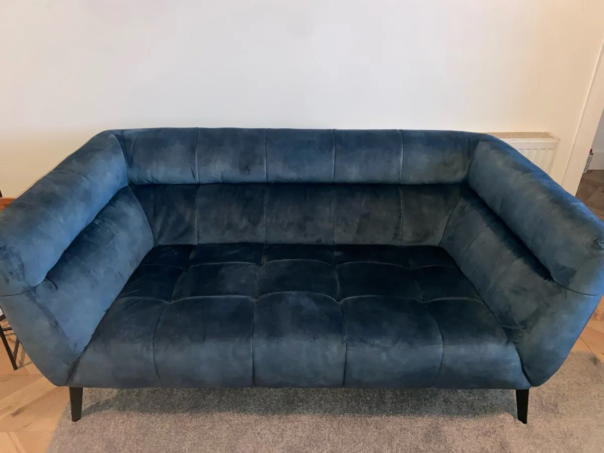 Teal 2 seater sofa - Image 2
