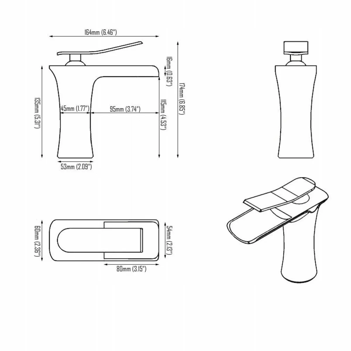 SAVON MIA CHROM WATER TAP, Waterfall - Image 3