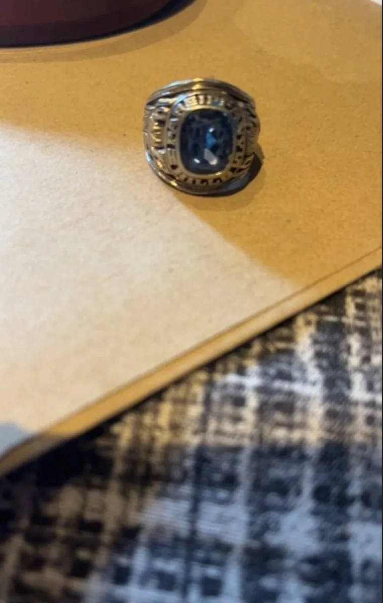 White Gold American Solid Collage Ring - Image 2