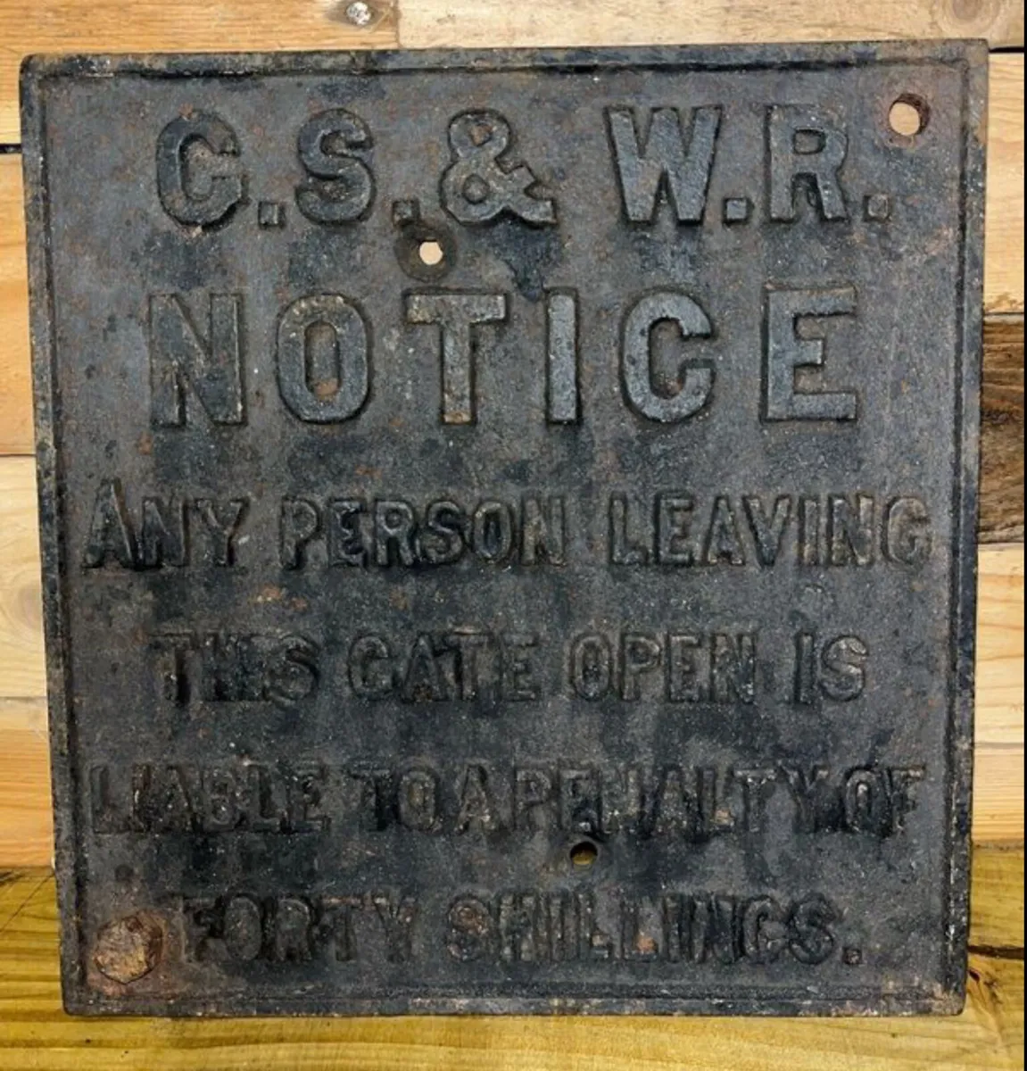 Authentic Pre-1920 Irish Railway Sign - Image 1