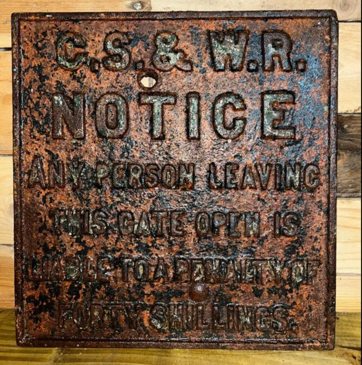 Authentic Pre-1920 Irish Railway Sign - Image 1