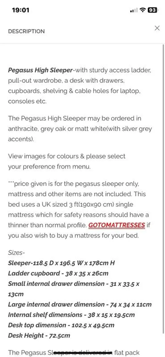 High sleeper bed - Image 2