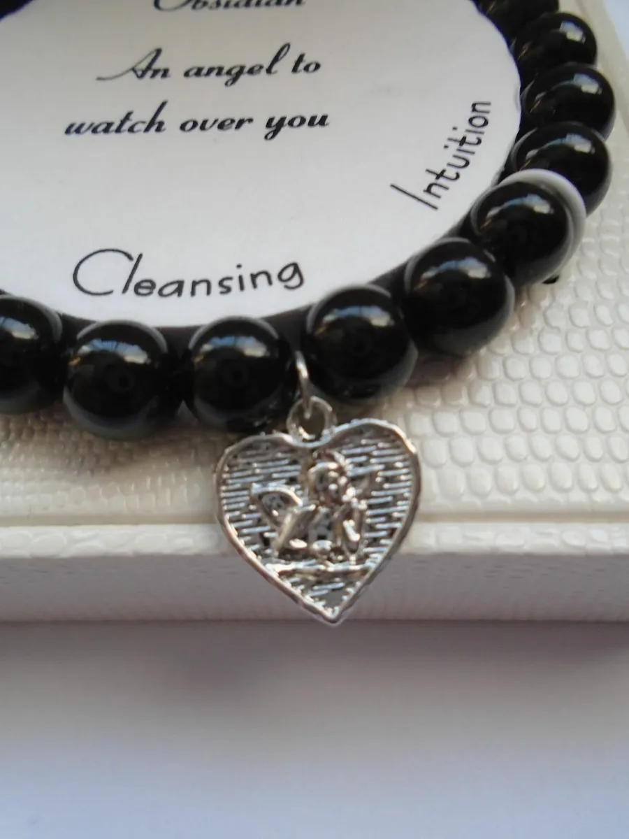 Black Obsidian bracelet,Jewellery, Gift,Bracelet - Image 4
