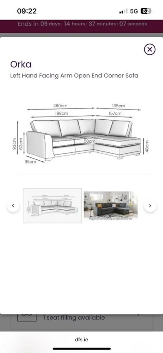Dfs Orka Rhf Sofa - Image 3