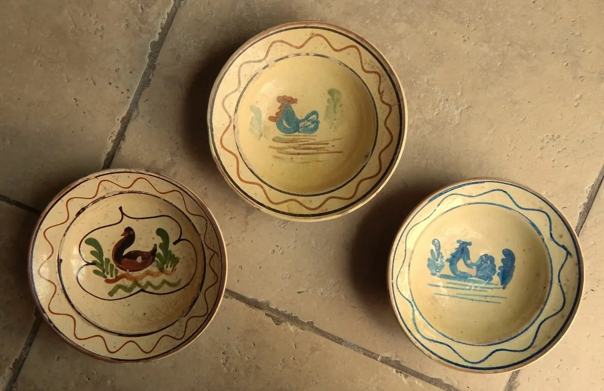 Rustic French Vintage Pottery Charger Plates - Image 3