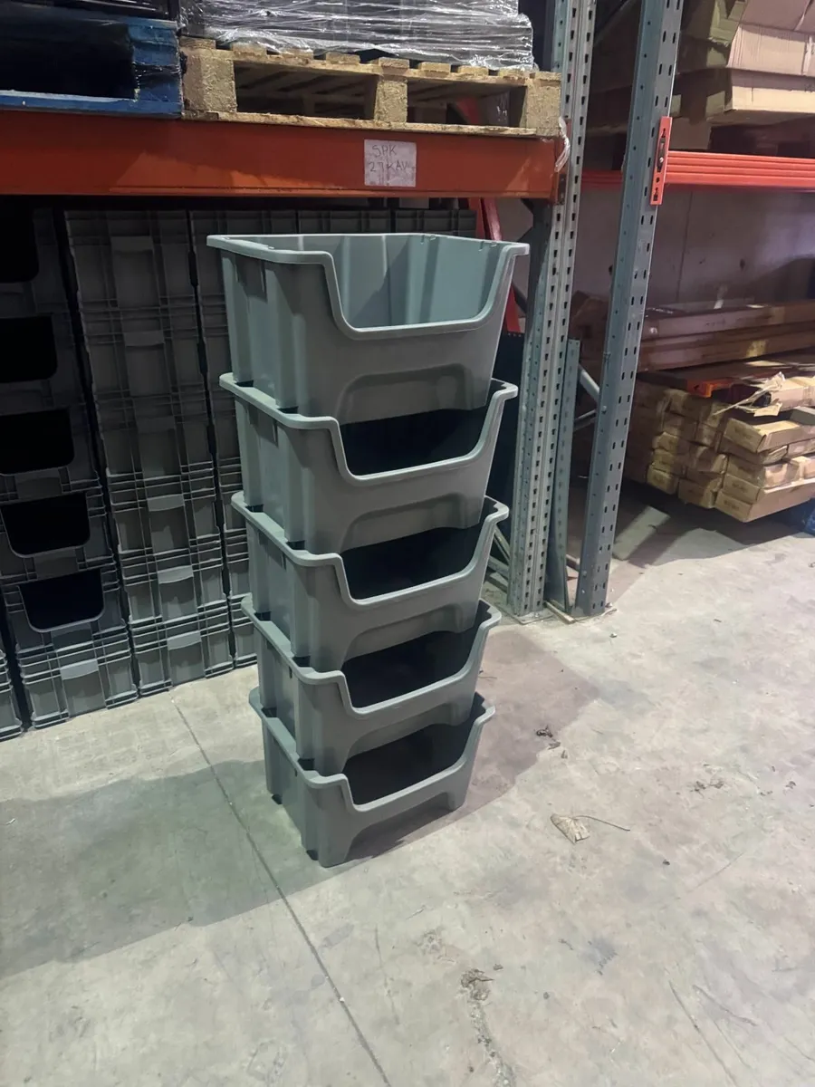 5x open front storage boxes - Image 4