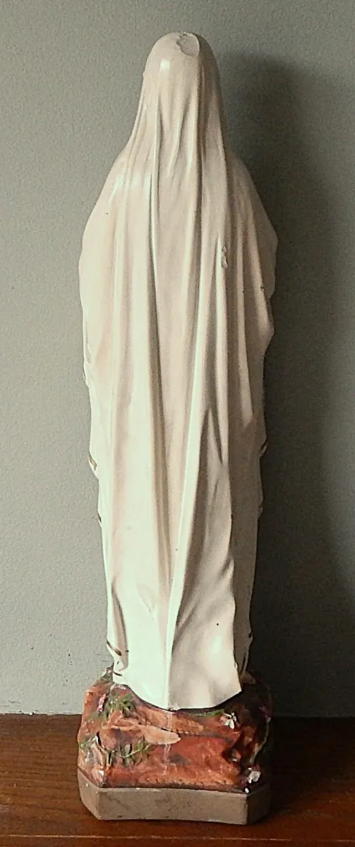 Vintage Large Statue of Our Lady in Original Paint - Image 3