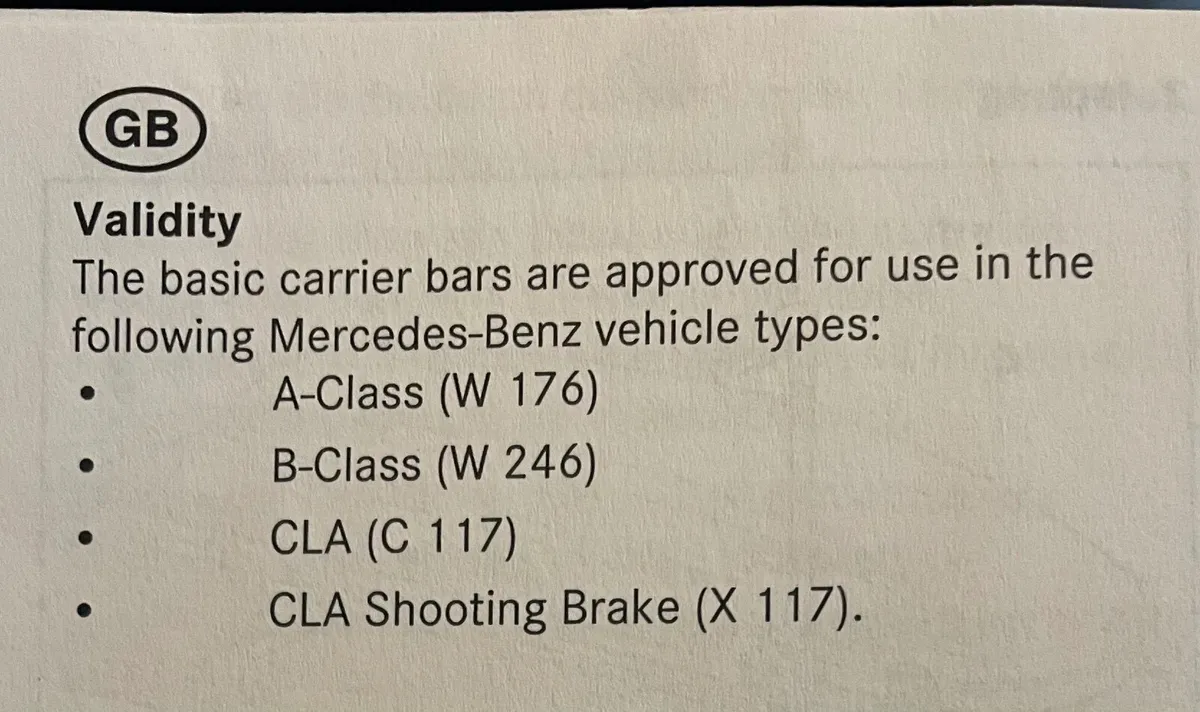 Mercedes roof bars - Image 3