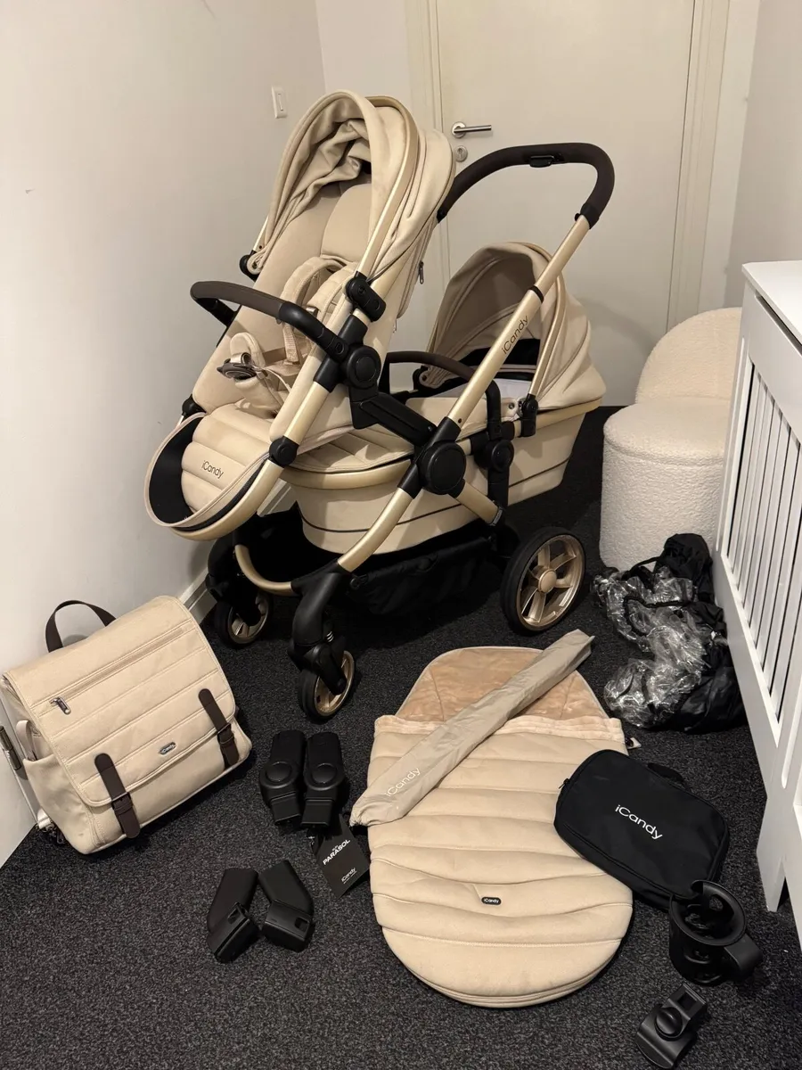 iCandy Peach 7 Complete Pushchair Bundle-Biscotti - Image 1