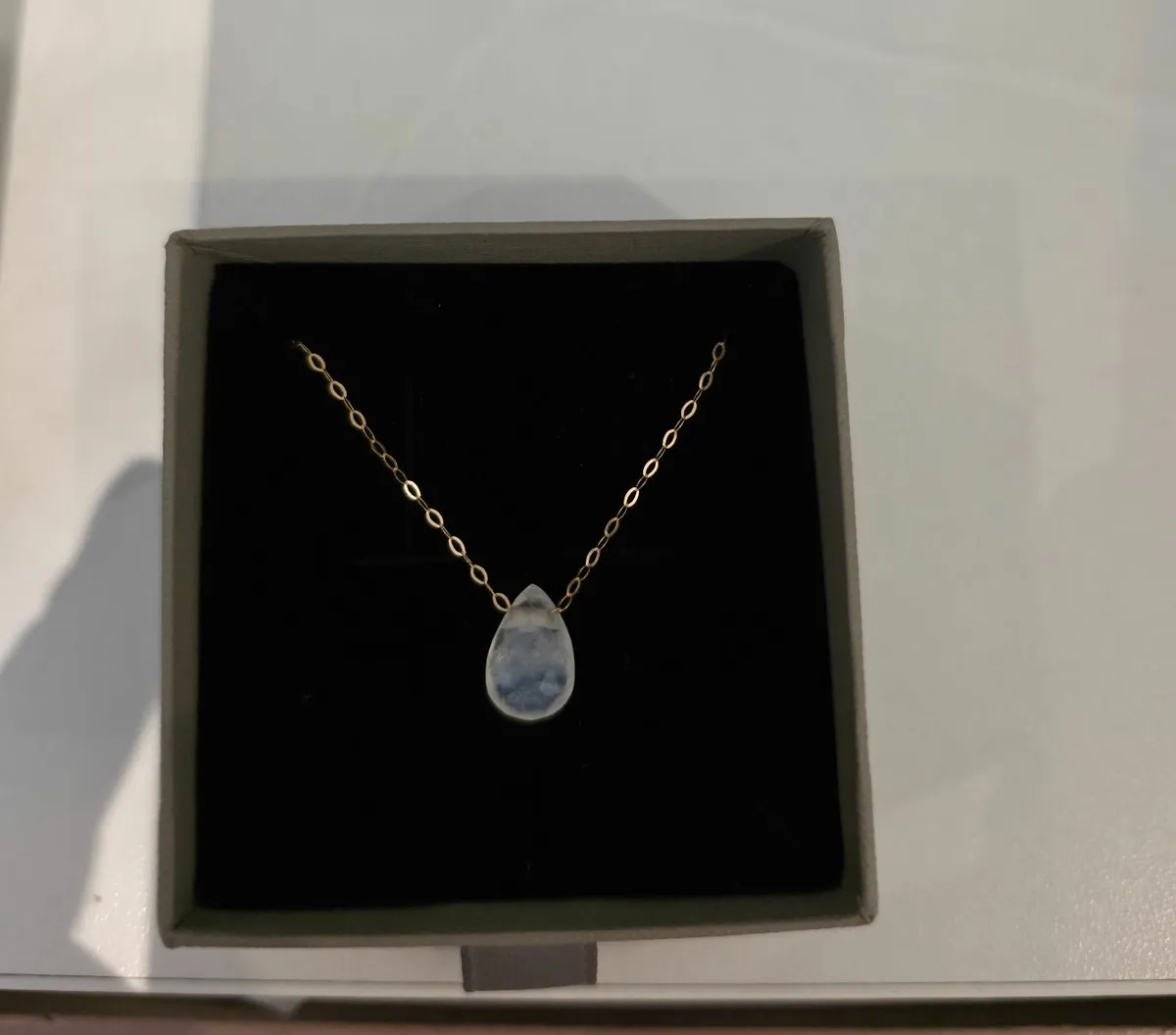Moonstone Amulet (on recycled 9ct gold necklace) - Image 1