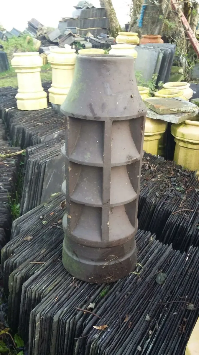 Bangor slates chimney pot ridge roof tile granite - Image 3