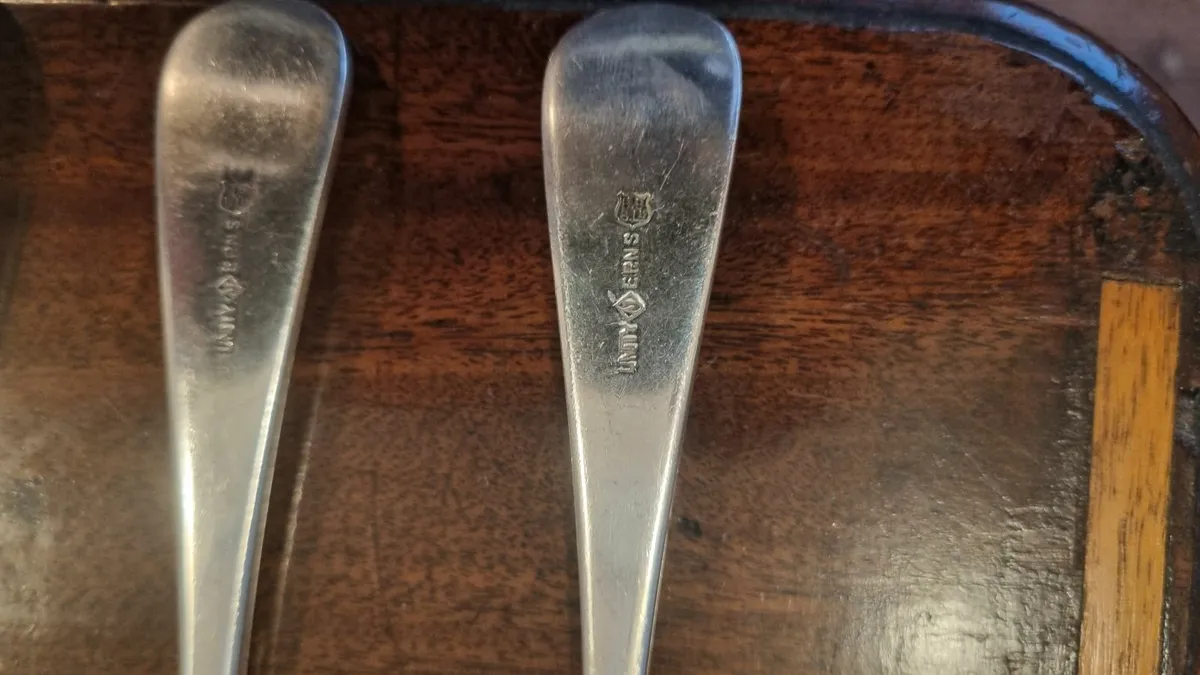 Antique Silver Fork Set - Image 3