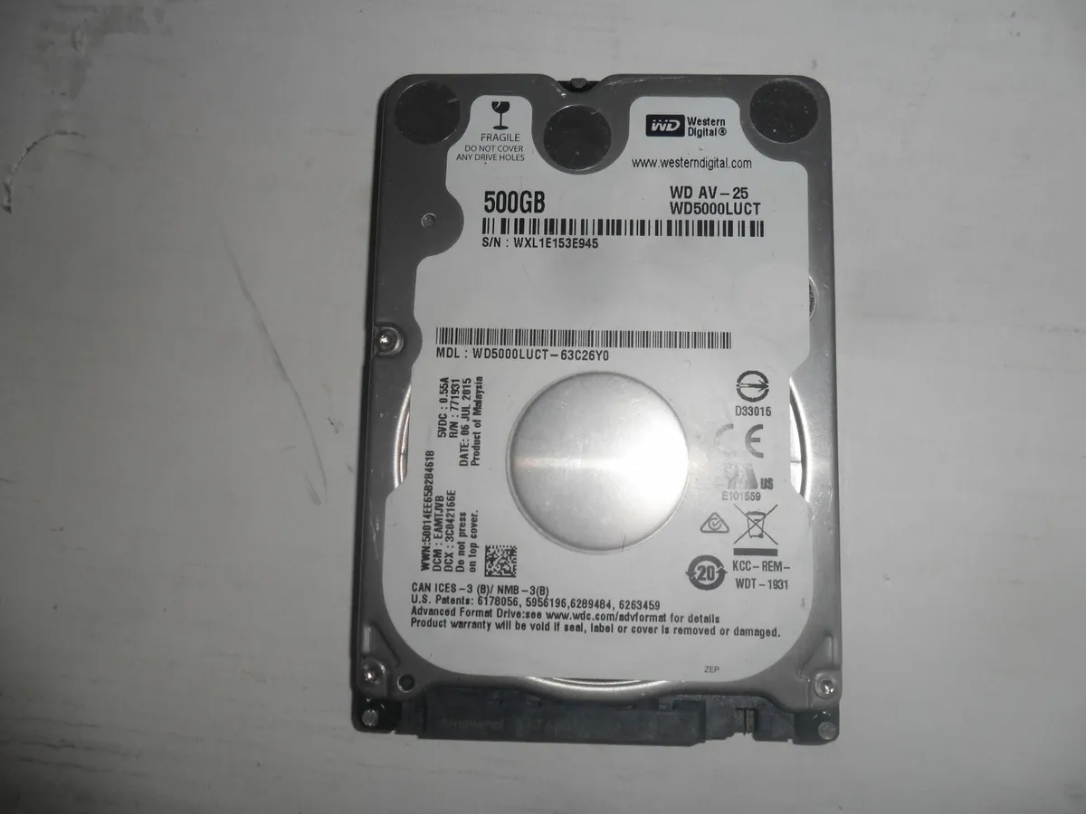 western digital 500GB 2.5" HD - Image 1