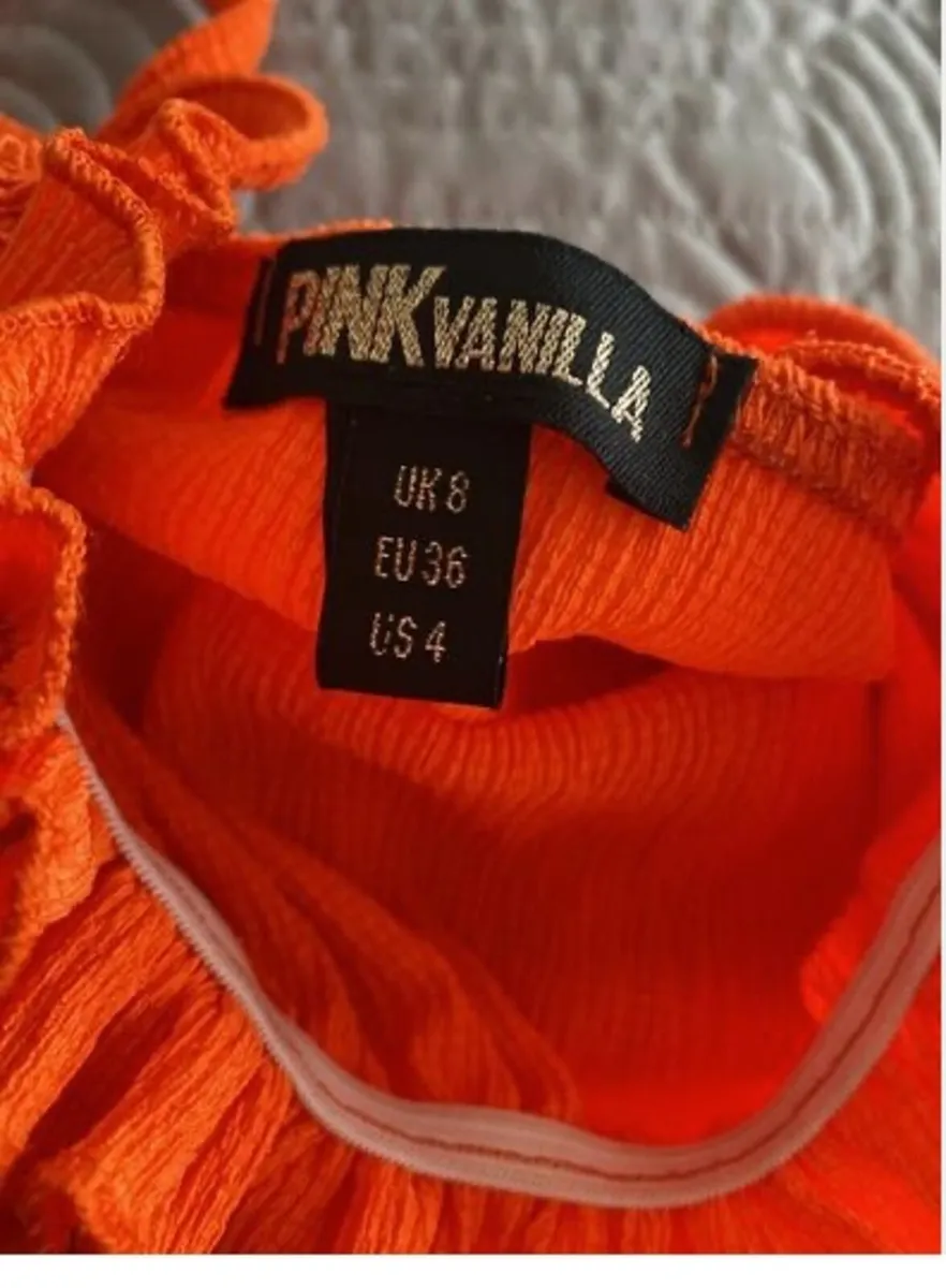 Pink Vanilla - Orange Dress - Size 8 - Image 3