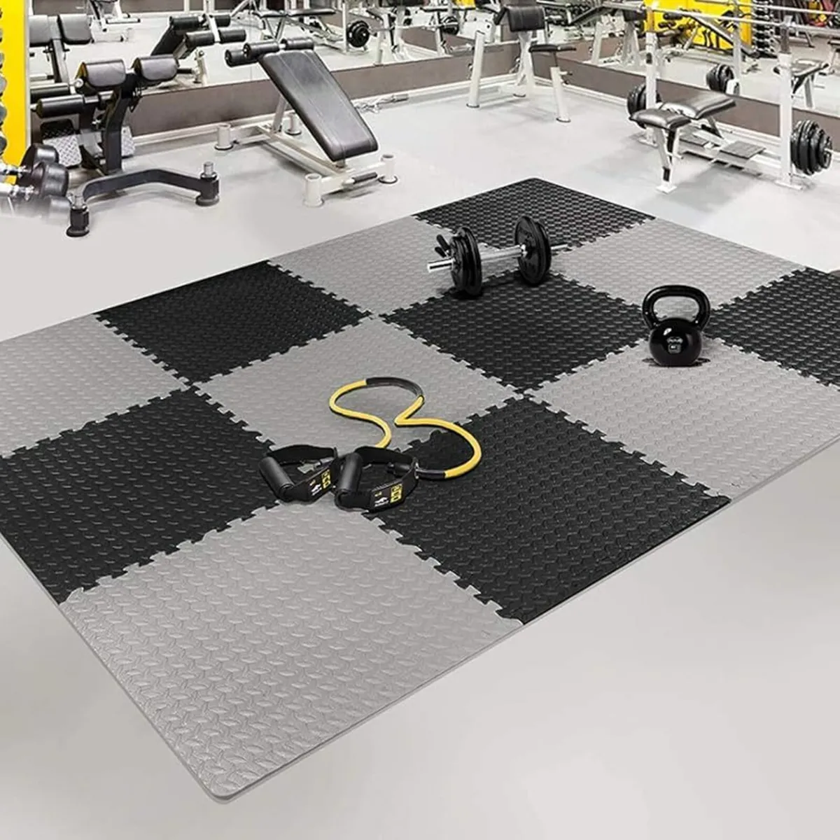EVA 2cm Interlocking Mats – Black & Grey - Image 1