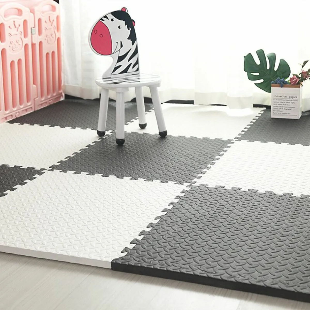 EVA 2cm Interlocking Mats – Black & Grey - Image 3