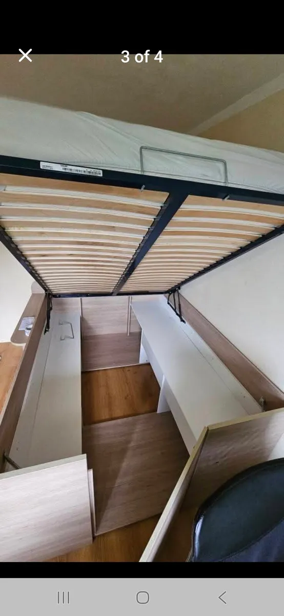 Double bed with matrass( Parisot space up bedframe - Image 3