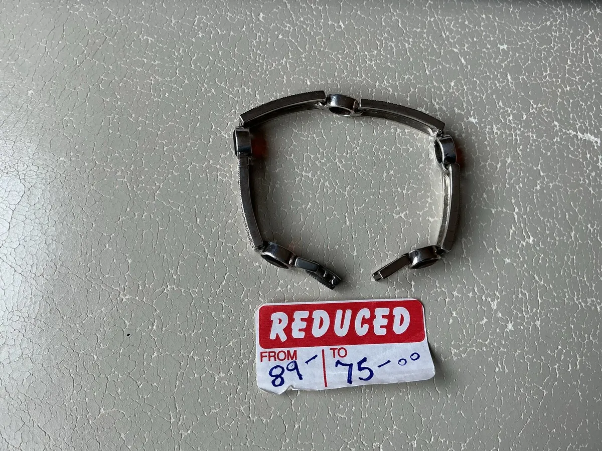 NEW SOLID SILVER RED GARNET & MARCASITE STONE BRAC - Image 2