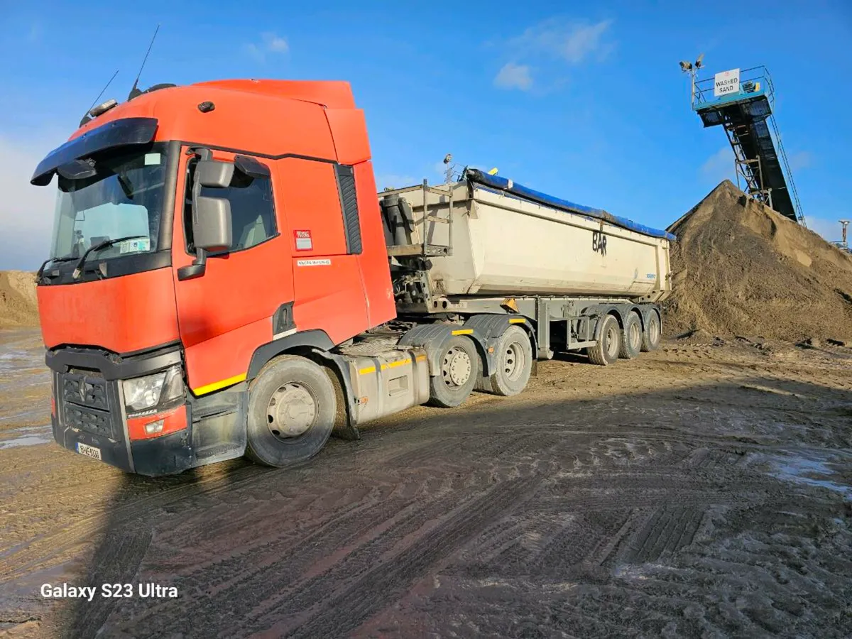 Renault T 460 , schmitz tipper railer - Image 1